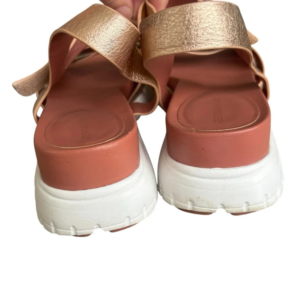 COLE HAAN ZEROGRAND PLATFORM CRISSCROSS SANDALS 9.5
